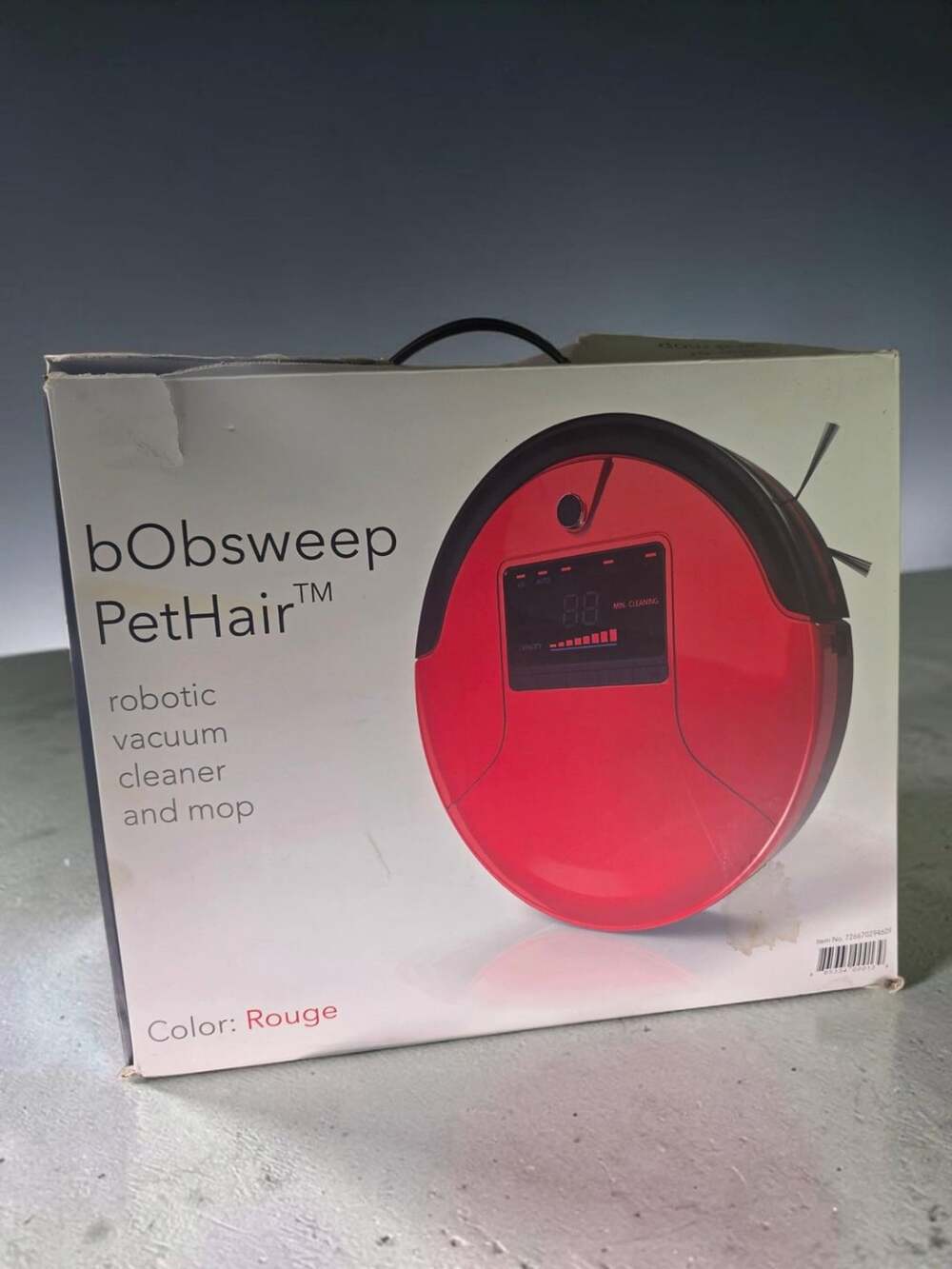 bObsweep PetHair Robotic Vacuum Cleaner and Mop, Rouge